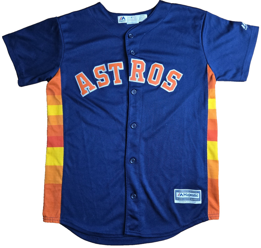 Houston Astros Jose Altuve #27 MLB Jersey - Alternate Youth Large - w/SIGNATURES